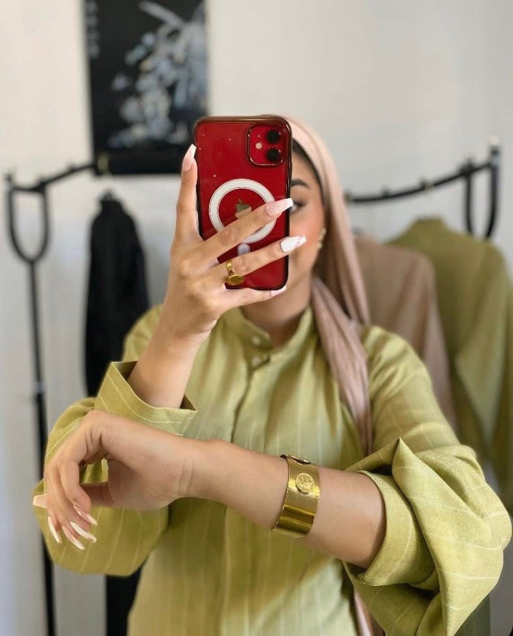 Robe Lina Rayée olive